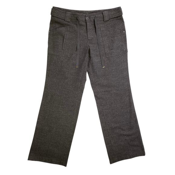 CARTONNIER Anthropologie Pants Size 12 Wide Flare Leg Capri Gray - Picture 1 of 8